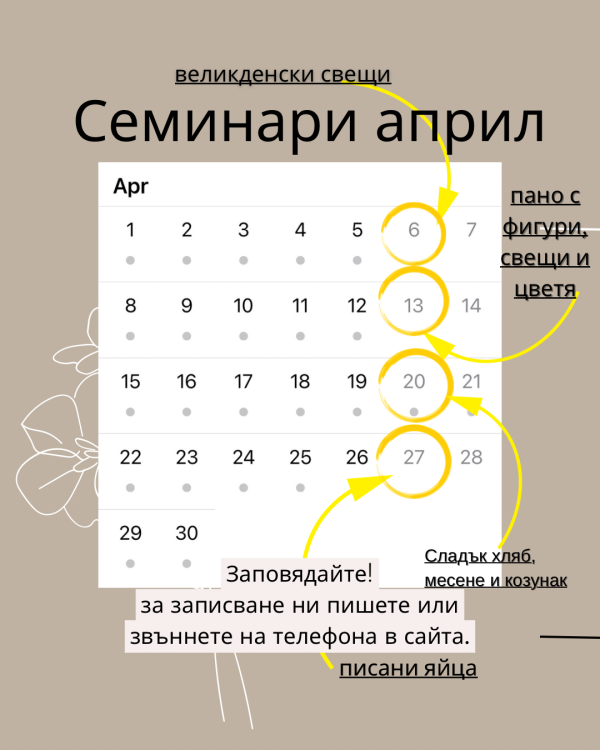 Семинари м.Април 2024г.